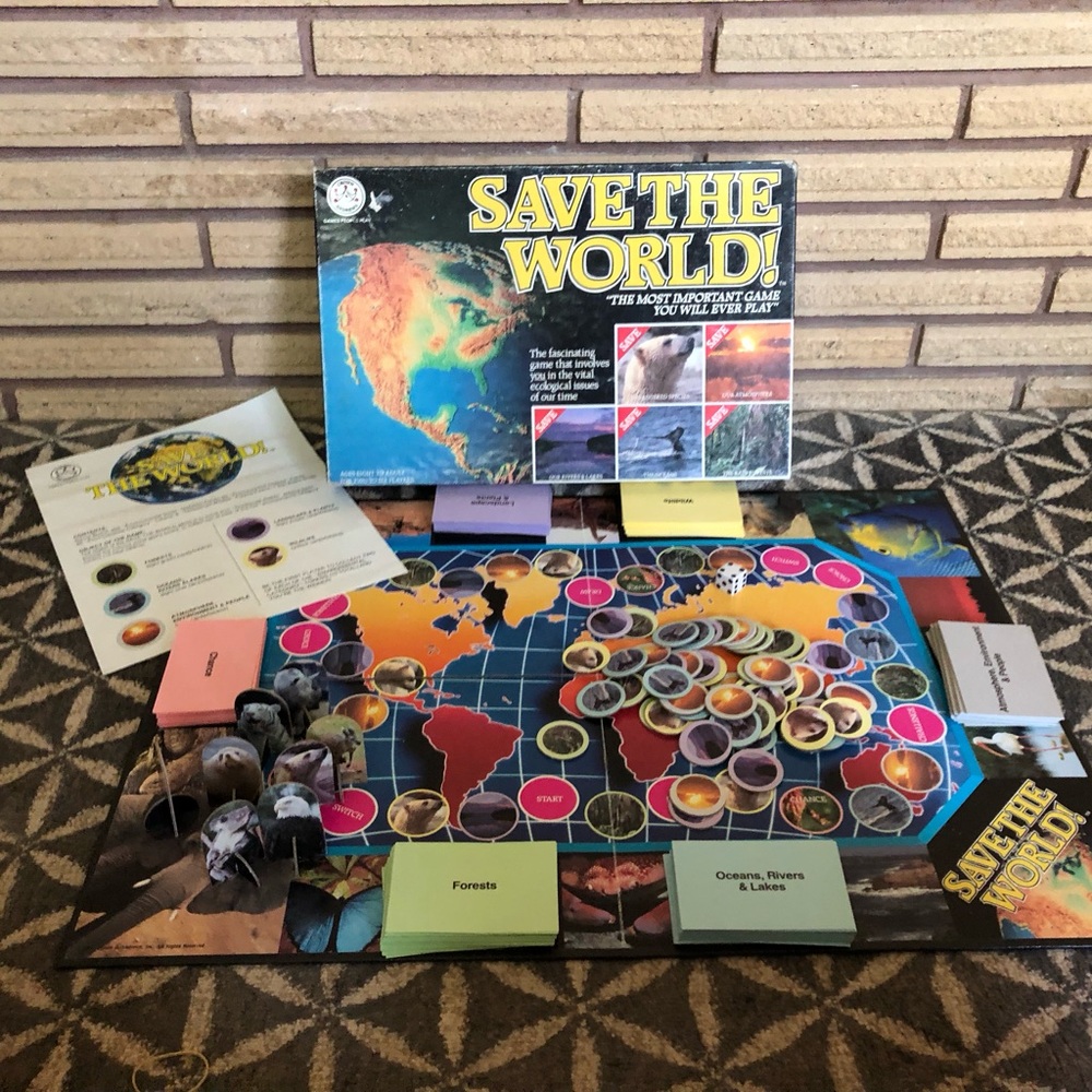 90's "Save the World" Game - 90's Ecological Game - 90's Boardgame - 8 - adult